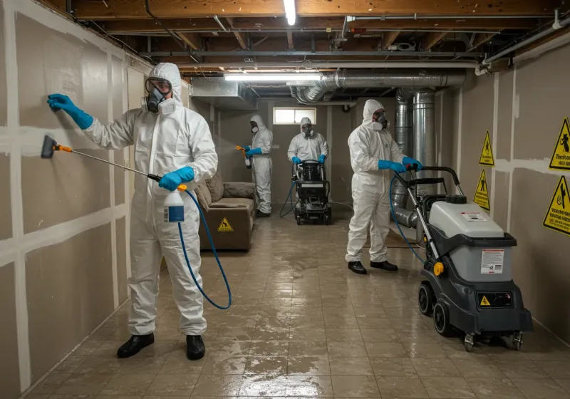 Basement Moisture Removal and Structural Drying process in Marion County, IN